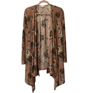 143 Story by Line Up Floral‎ Lightweight Open Cardigan Sweater S